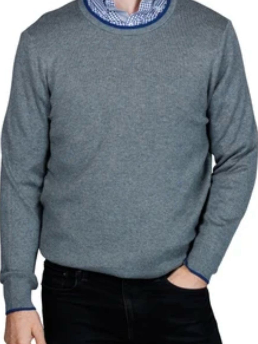 Men NWT FINE KNIT CREW NECK top